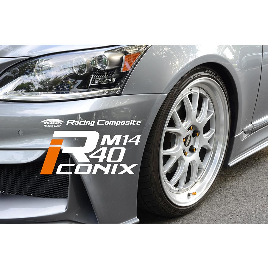 Kics レーシングコンポジット R40 アイコニックス ロック＆ナットセット M14×P1.25 ブラック/レッド RIA-15KR |  | 03