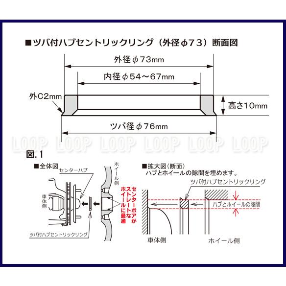 ジュラルミン ツバ付ハブリング外径73φ内径66φ 5H114.3 日産 U7366 |  | 02