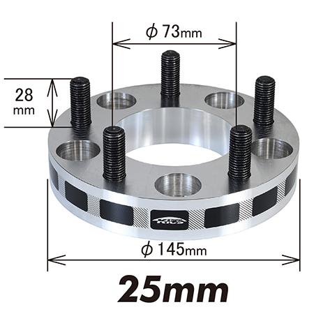 【信頼の日本製】 キックスワイドトレッドスペーサー 25mm 5H-100 P12-1.25 5025W3 |  | 02