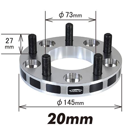 【信頼のブランド　KYO-EI KICS】 キックスワイドトレッドスペーサー 20mm 5H-114.3 P12-1.5 5120W1 |  | 02