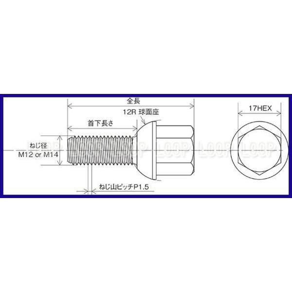 ビメック 12R球面 ボルト 17HEX M14xP1.5 首下35mm |  | 01