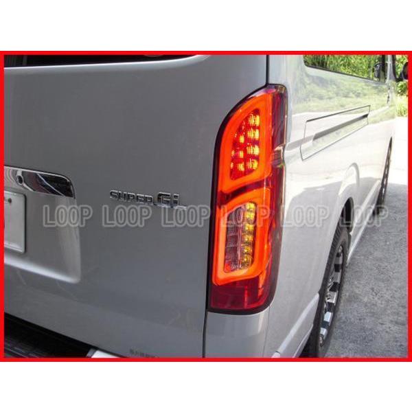 保証新品★クリアワールド製　ハイエース２００系　チューブフルLEDテールランプ　レッドクリア |  | 01