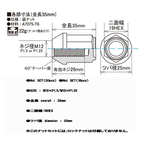 協永 キックス　レデューラ 超軽量アルミ鍛造ナット20個　M12×P1.5　レッド KIN1R |  | 02