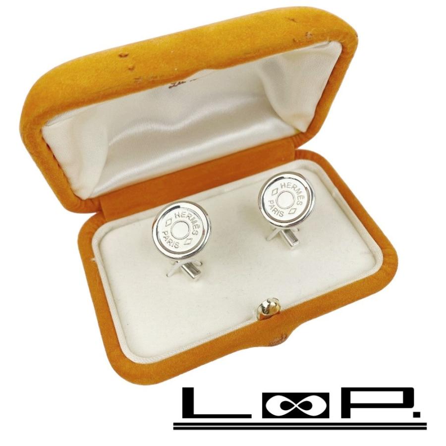 ◆SALE◆　■新同■磨き済■　エルメス カフス セリエ アクセサリー スーツ SV シルバー 箱 【103391】 | 