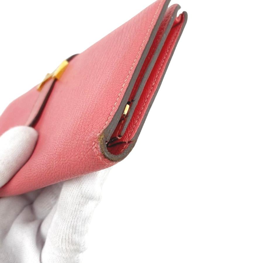□中古□ エルメス ベアン 長財布 シェーブル ピンク GP A刻 【103940