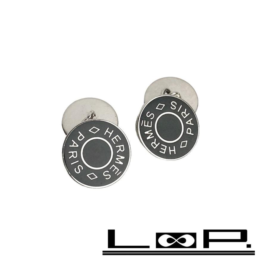■中古■　エルメス セリエ カフス ブラック シルバー 箱 【106323】 | 