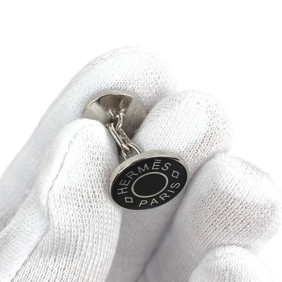 ■中古■　エルメス セリエ カフス ブラック シルバー 箱 【106323】 |  | 05
