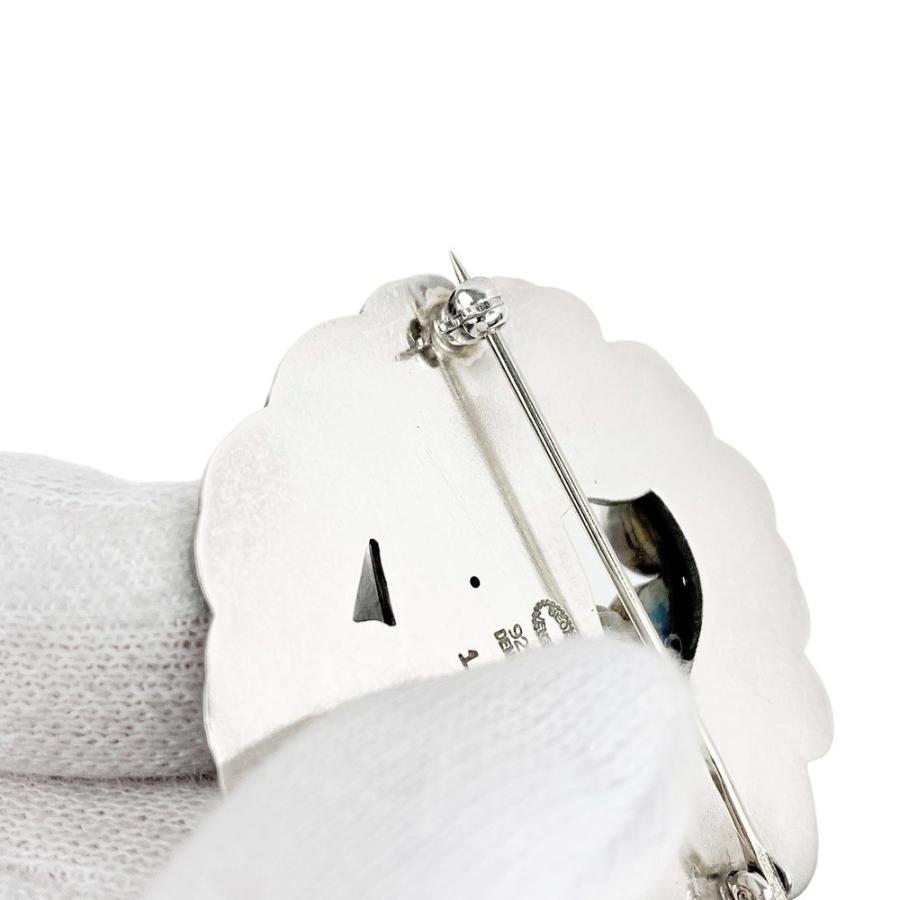 ◆お値打ち品◆　■美品■　ジョージジェンセン ブローチ グリーンアゲイト 鳥 SV シルバー 165 【106347】 |  | 04