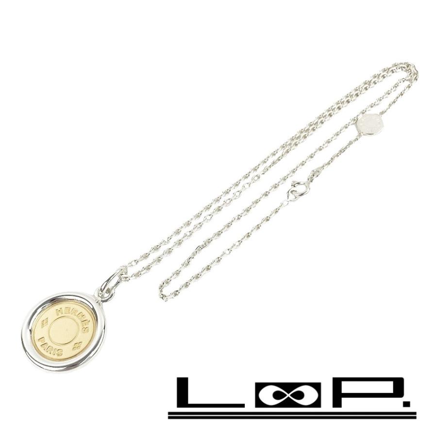 ◆お値打ち品◆　■新同■磨き済■　エルメス セリエ ネックレス コンビ K18 YG SV 【108273】 ◇お値打ち品◇ □新同□磨き済□ エルメス セリエ ネックレス コンビ