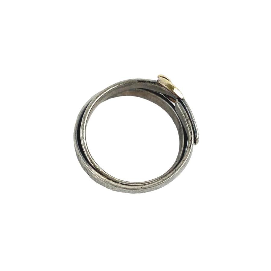 □中古□ エルメス ダブルトゥルー リング 指輪 コンビ K18 YG SV #54