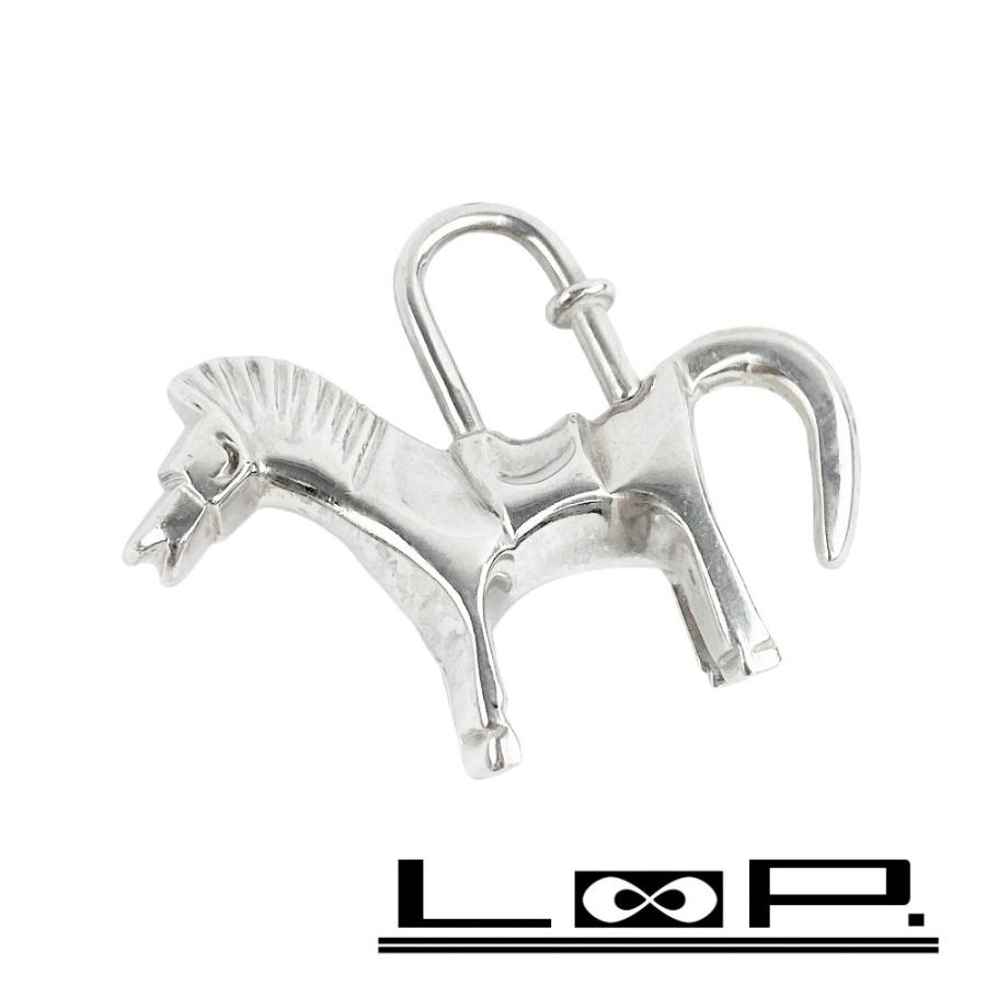 ▼値下げ▼　■新同■　エルメス カデナ ホース チャーム 馬 シュバル シルバー SV 【110627】 | 