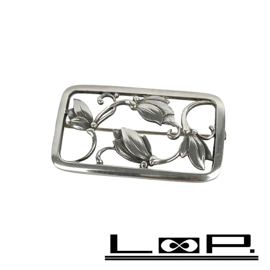 ◆SALE◆　■美品■　ジョージジェンセン ブローチ 花 フラワー シルバー SV ＃295 【111587】 | 