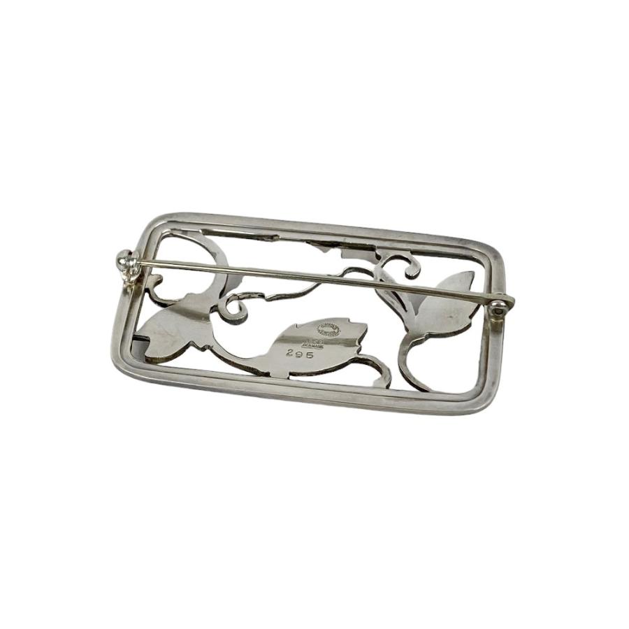 ◆SALE◆　■美品■　ジョージジェンセン ブローチ 花 フラワー シルバー SV ＃295 【111587】 |  | 01