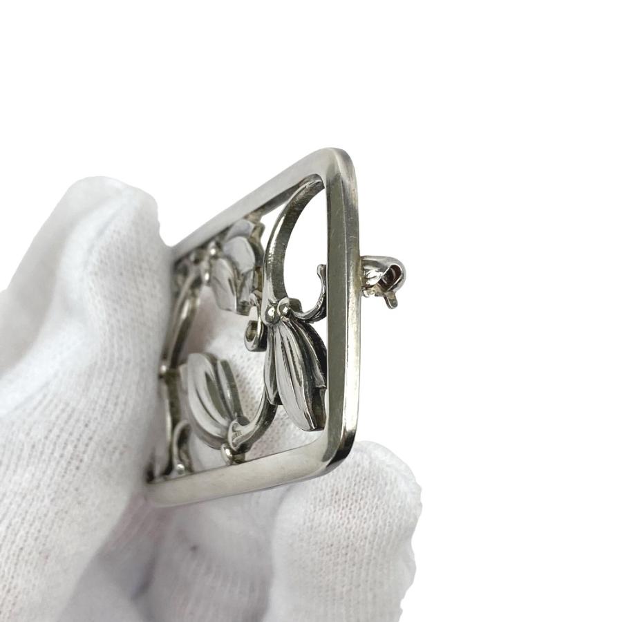 ◆SALE◆　■美品■　ジョージジェンセン ブローチ 花 フラワー シルバー SV ＃295 【111587】 |  | 02