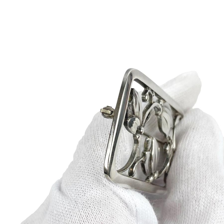 ◆SALE◆　■美品■　ジョージジェンセン ブローチ 花 フラワー シルバー SV ＃295 【111587】 |  | 03