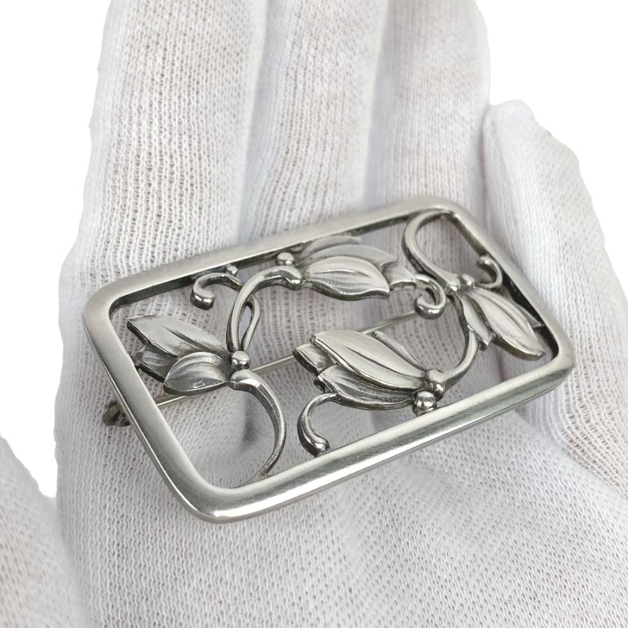 ◆SALE◆　■美品■　ジョージジェンセン ブローチ 花 フラワー シルバー SV ＃295 【111587】 |  | 04