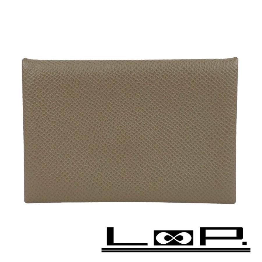 ■美品■　エルメス カルヴィ カード ケース エプソン エトゥープ Y刻 【124150】 □美品□ エルメス カルヴィ カード ケース エプソン エトゥープ Y刻