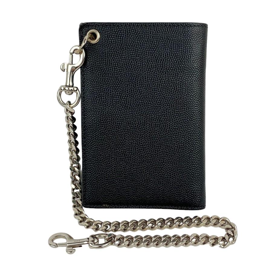 □美品□ サンローラン チェーン ウォレット 二つ折り 財布 レザー