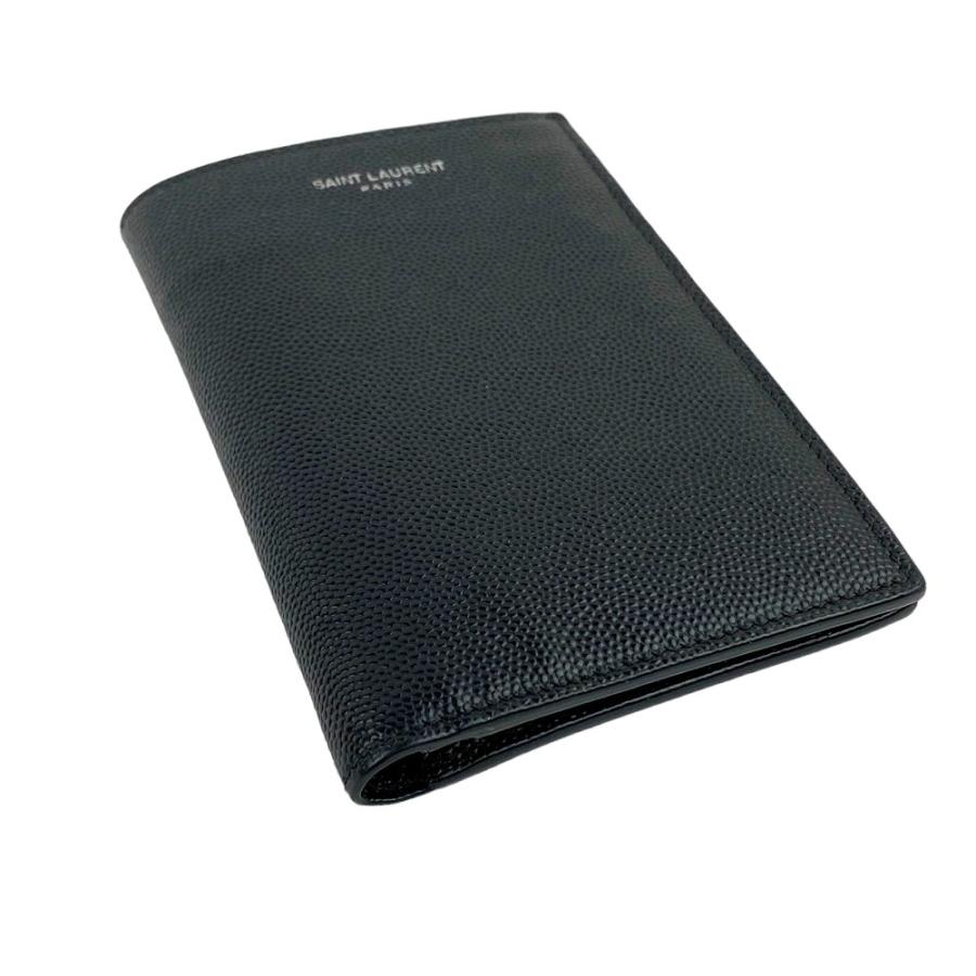 ■美品■　サンローラン チェーン ウォレット 二つ折り 財布 レザー ブラック 584104 【128783】 □美品□ サンローラン チェーン ウォレット 二つ折り 財布 レザー