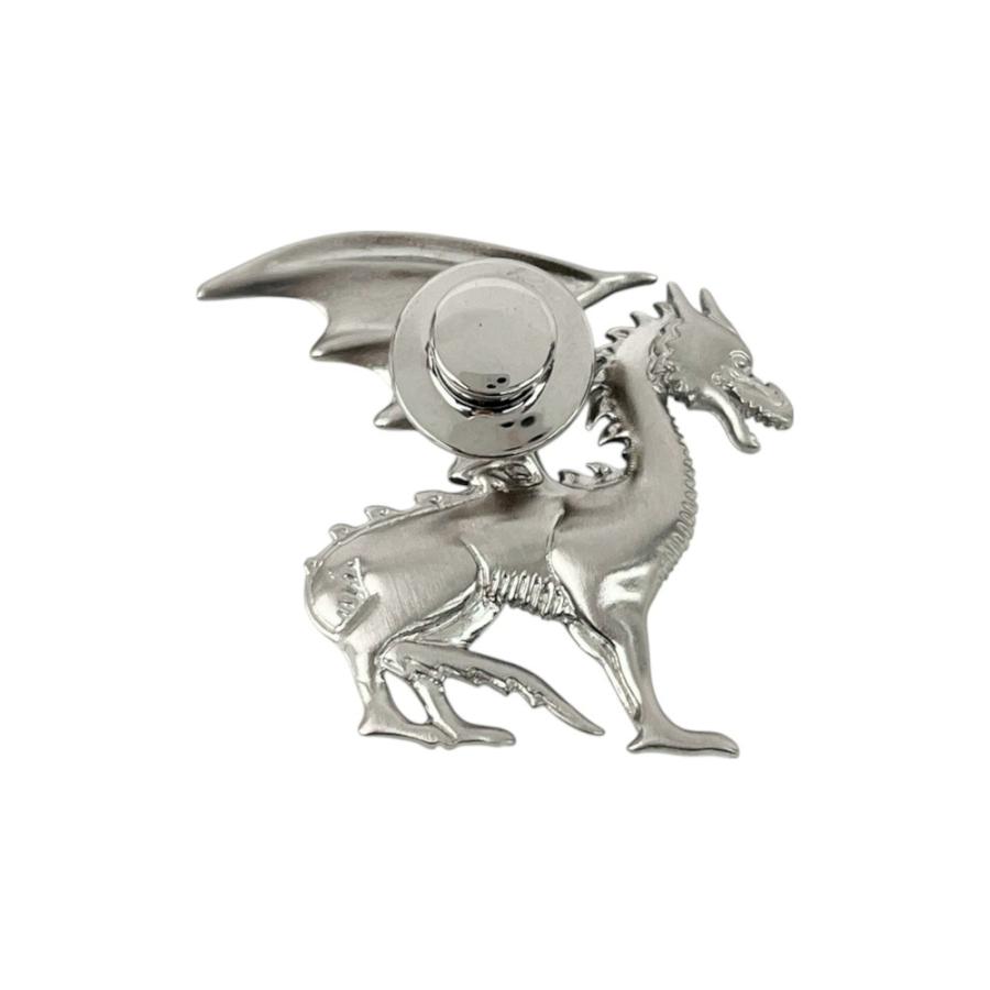 ■未使用■　エルメス タリスマン ピンブローチ ドラゴン 竜 シルバー メタル 箱【13014】2 |  | 01