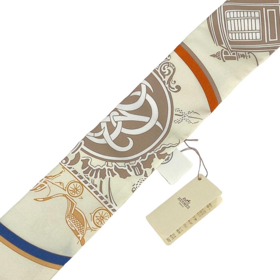 □未使用□ エルメス ツイリー スカーフ エクスリブリス シルク