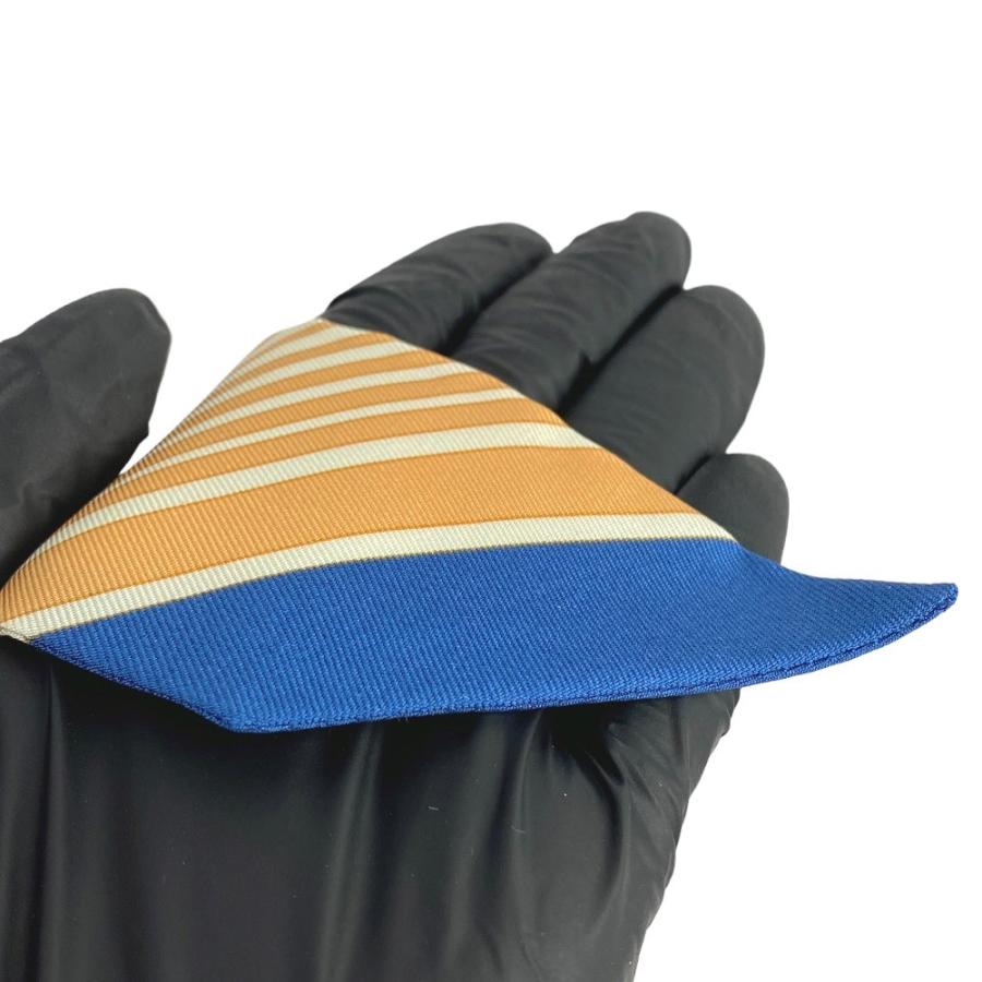 エルメス　HERMES ツイリー　エクスリブリス　オレンジ×ブルー　ベージュ HERMES - HERMES エルメス ツイリー エクスリブリス スカーフ