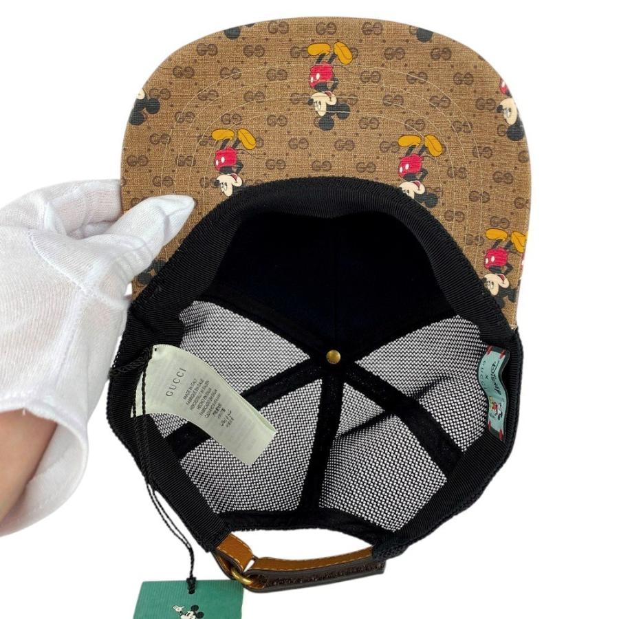 ■未使用■　グッチ 帽子 キャップ ミニGGスプリーム ミッキー ディズニー ブラウン 602979 #58 ＃M 【13680】6 |  | 05
