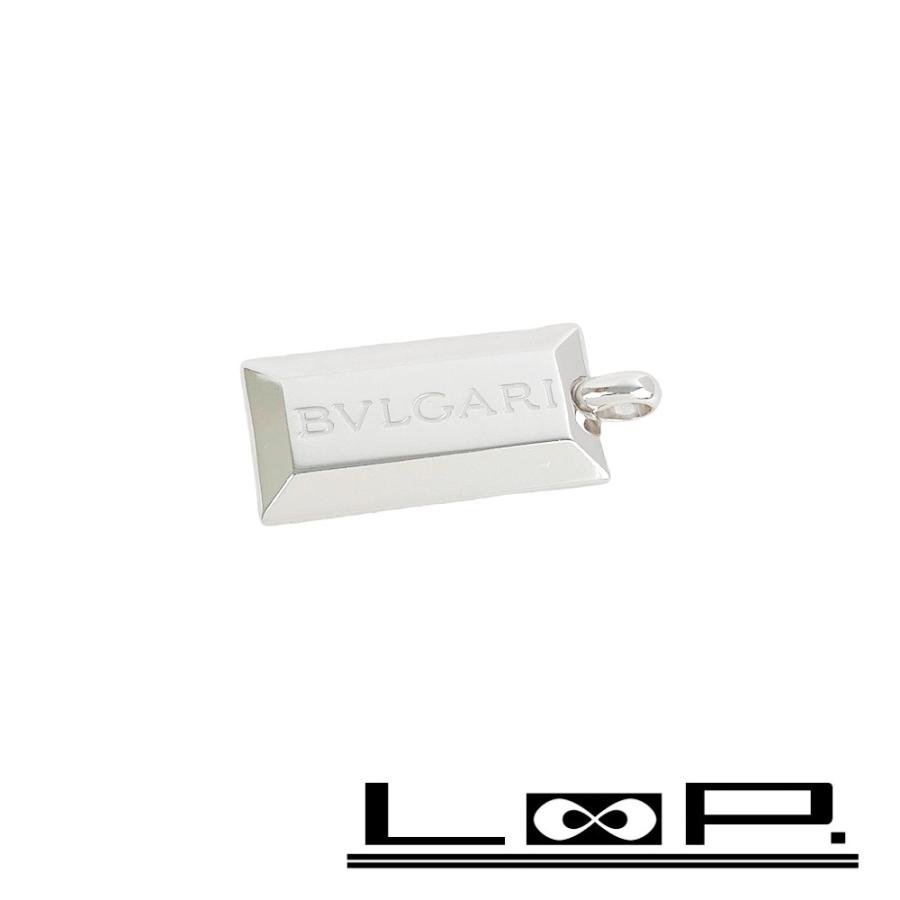 ■美品■　ブルガリ ペンダント トップ TOP ネックレス インゴット ホワイトゴールド K18 WG 【138171】 | 