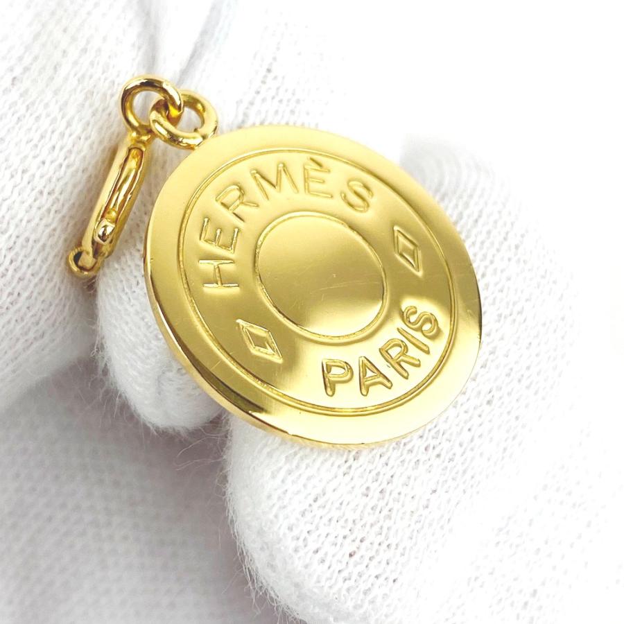■新同■　 エルメス セリエ チャーム トップ アクセサリー ネックレス ペンダント ゴールド GP 【142994】 |  | 05