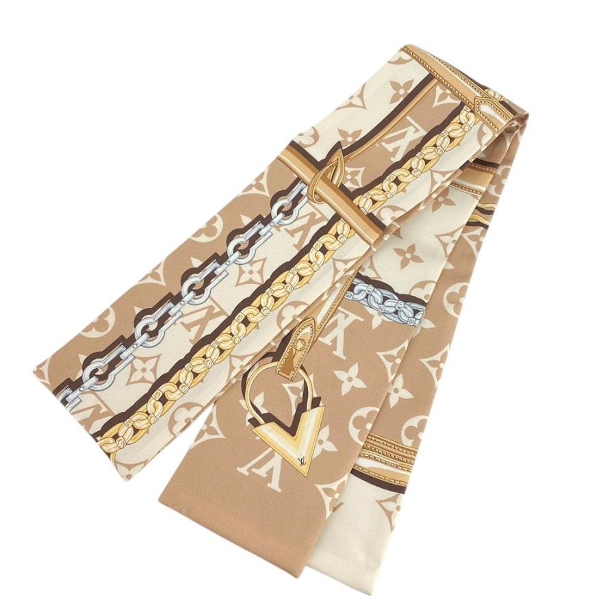 ■新品■2025年■　ルイヴィトン バンドー モノグラム コンフィデンシャル スカーフ デュンヌ シルク M79569 箱 【15721】1 |  | 01