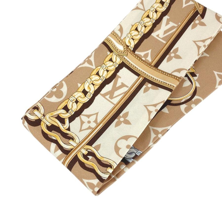 ■新品■2025年■　ルイヴィトン バンドー モノグラム コンフィデンシャル スカーフ デュンヌ シルク M79569 箱 【15721】1 |  | 05