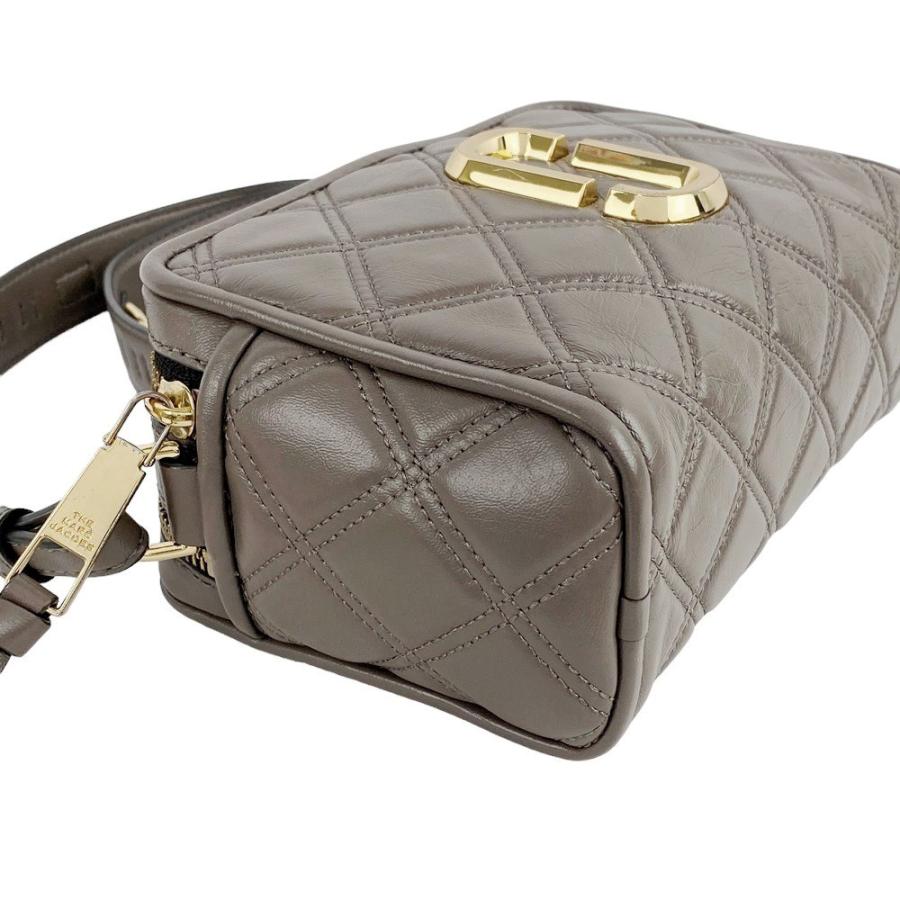 ■美品■　マークジェイコブス ショルダー ストラップ カーフ レザー GP グレー ゴールド M0015419 【170232】 □美品□ マークジェイコブス ショルダー ストラップ カーフ レザー GP