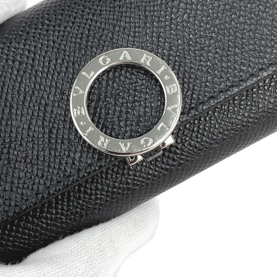 ◆お値打ち品◆　■美品■　ブルガリ ブルガリブルガリ キーケース 6連 レザー ブラック 黒 【181696】 ◇お値打ち品◇ □美品□ ブルガリ ブルガリブルガリ キーケース 6連