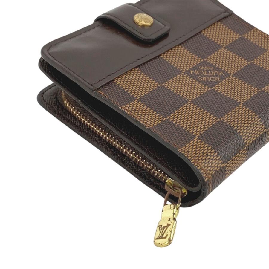 ■中古■　ルイヴィトン コンパクトジップ 2つ折り 財布 ダミエ N61668 箱 【185618】 □中古□ ルイヴィトン コンパクトジップ 2つ折り 財布 ダミエ N61668