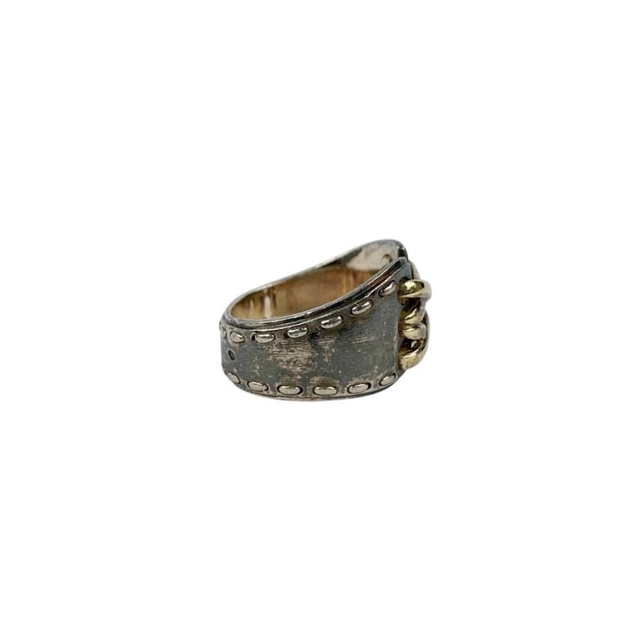 ■美品■　エルメス メキシコ リング 指輪 アクセサリー コンビ YG 750 SV 925 シルバー ゴールド #53 【186332】〇 |  | 02