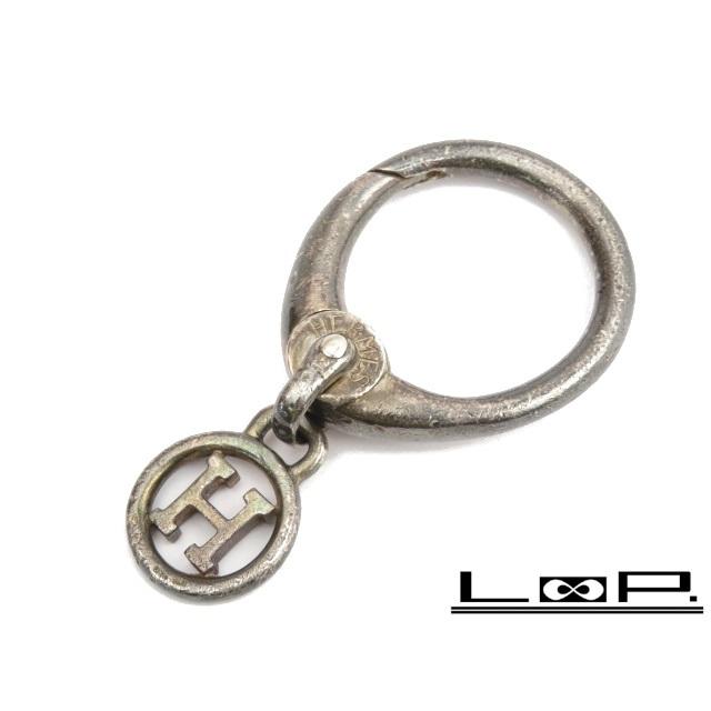 ■中古■　エルメス H キーリング キーホルダー 鍵 SV  【18862】 □中古□ エルメス H キーリング キーホルダー 鍵 SV 【18862
