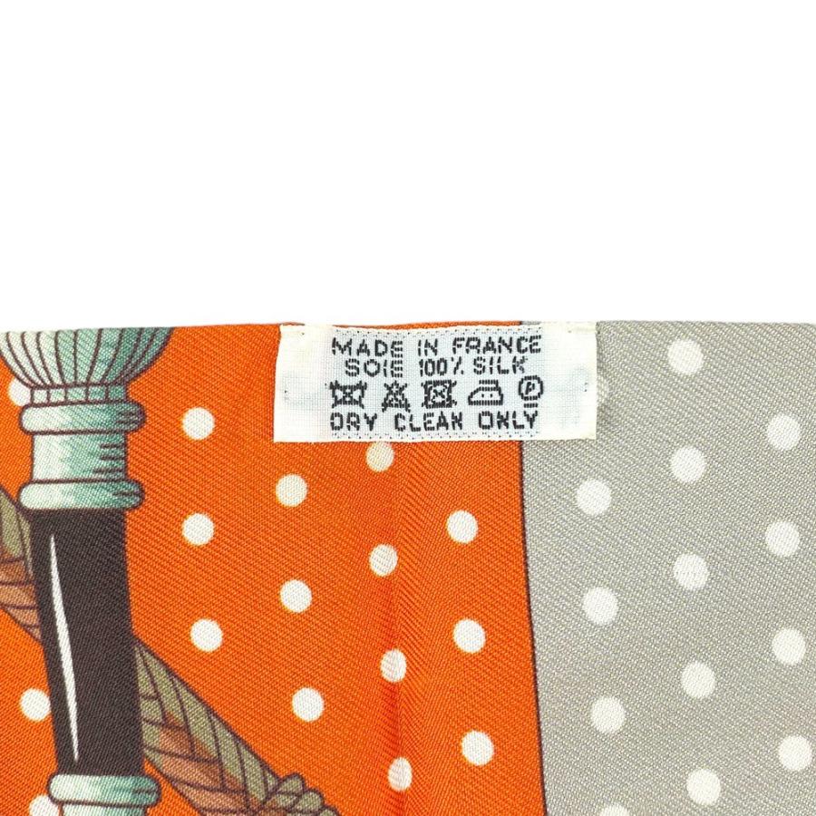 □美品□ エルメス マキシ ツイリー スカーフ オレンジ ドット 水玉 箱