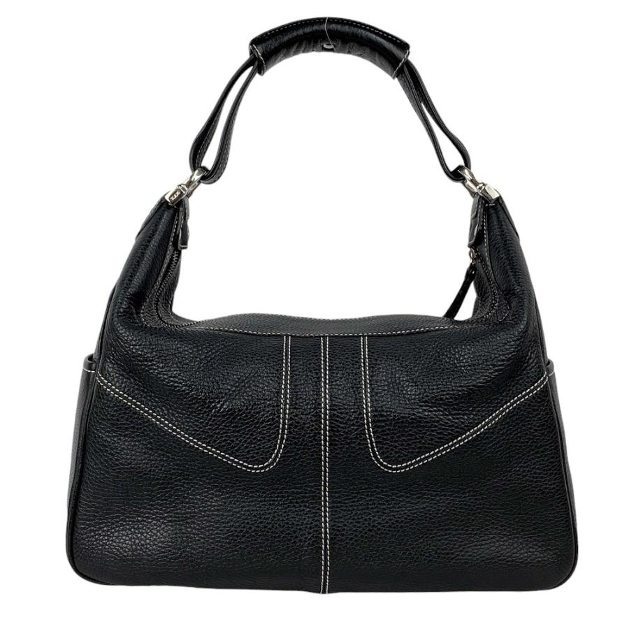 □美品□ トッズ ミキーバッグ ワンショルダー バッグ レザー ブラック