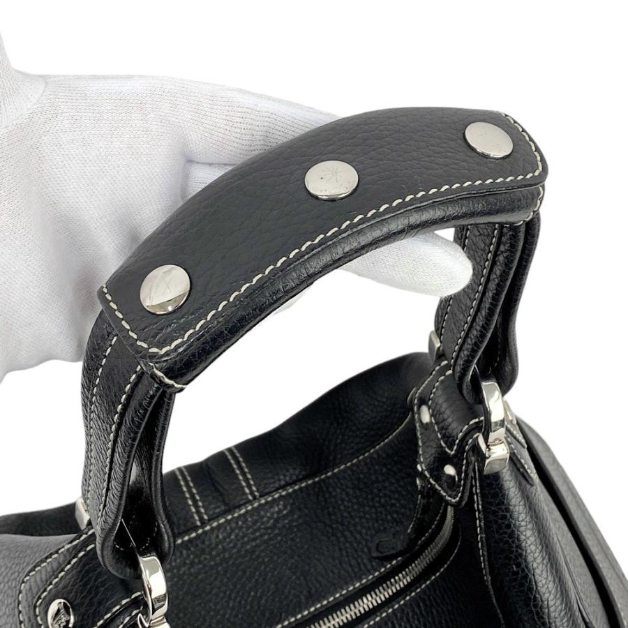 □美品□ トッズ ミキーバッグ ワンショルダー バッグ レザー ブラック