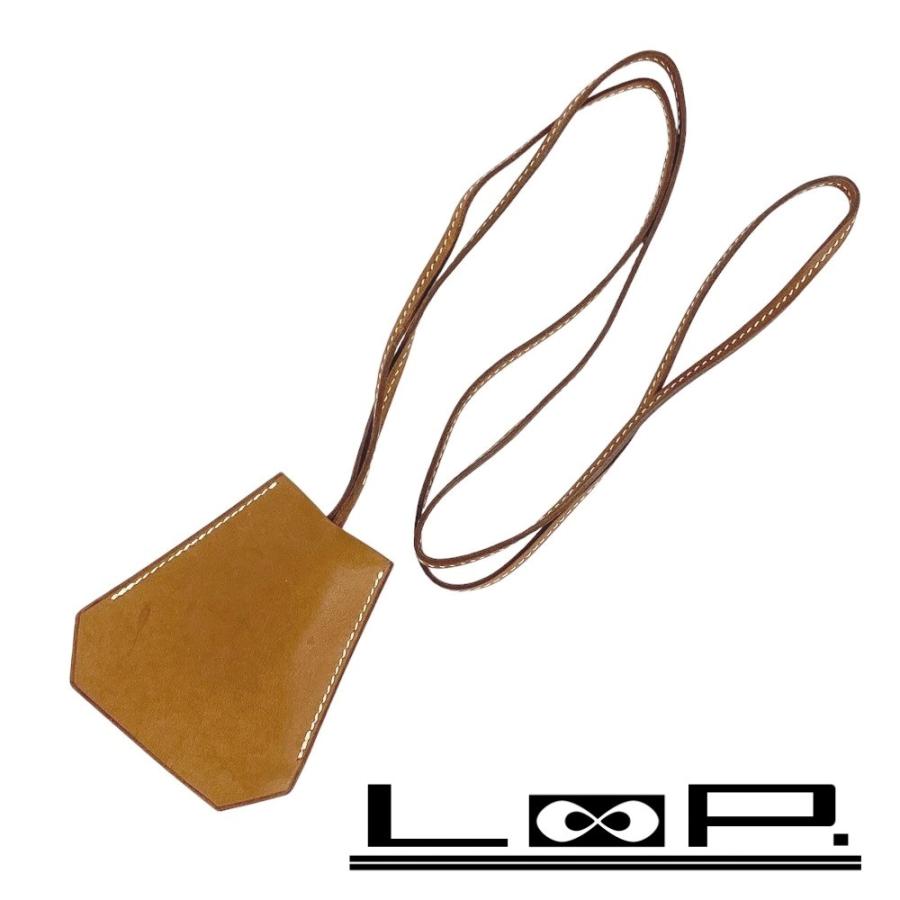 □美品□ エルメス クロシェット クローシュ ネックレス レザー  