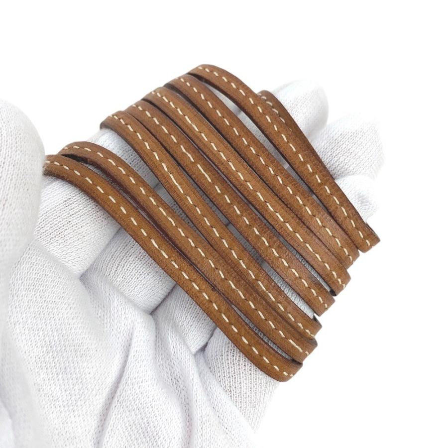 □美品□ エルメス クロシェット クローシュ ネックレス レザー  