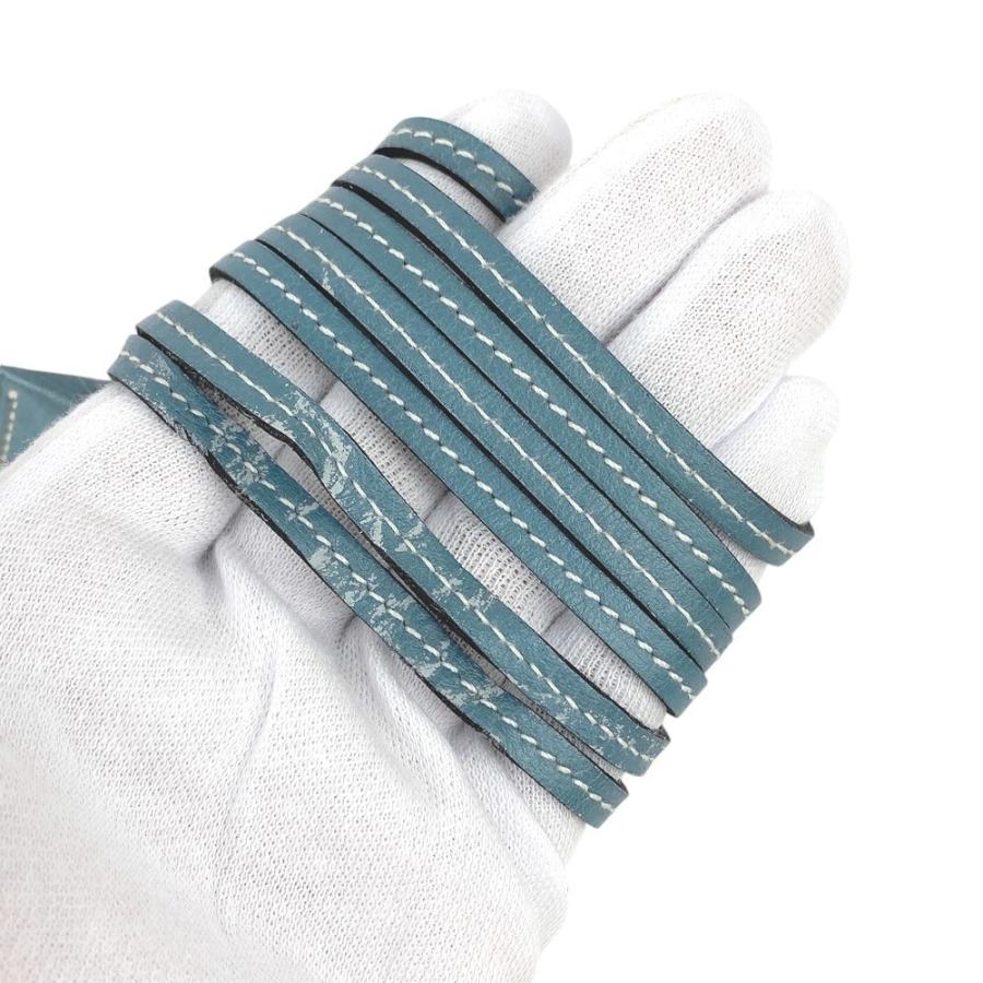 ■中古■　エルメス クロシェット クローシュ ネックレス レザー ブルージーン □D刻 【190896】 □中古□ エルメス クロシェット クローシュ ネックレス レザー ブルー