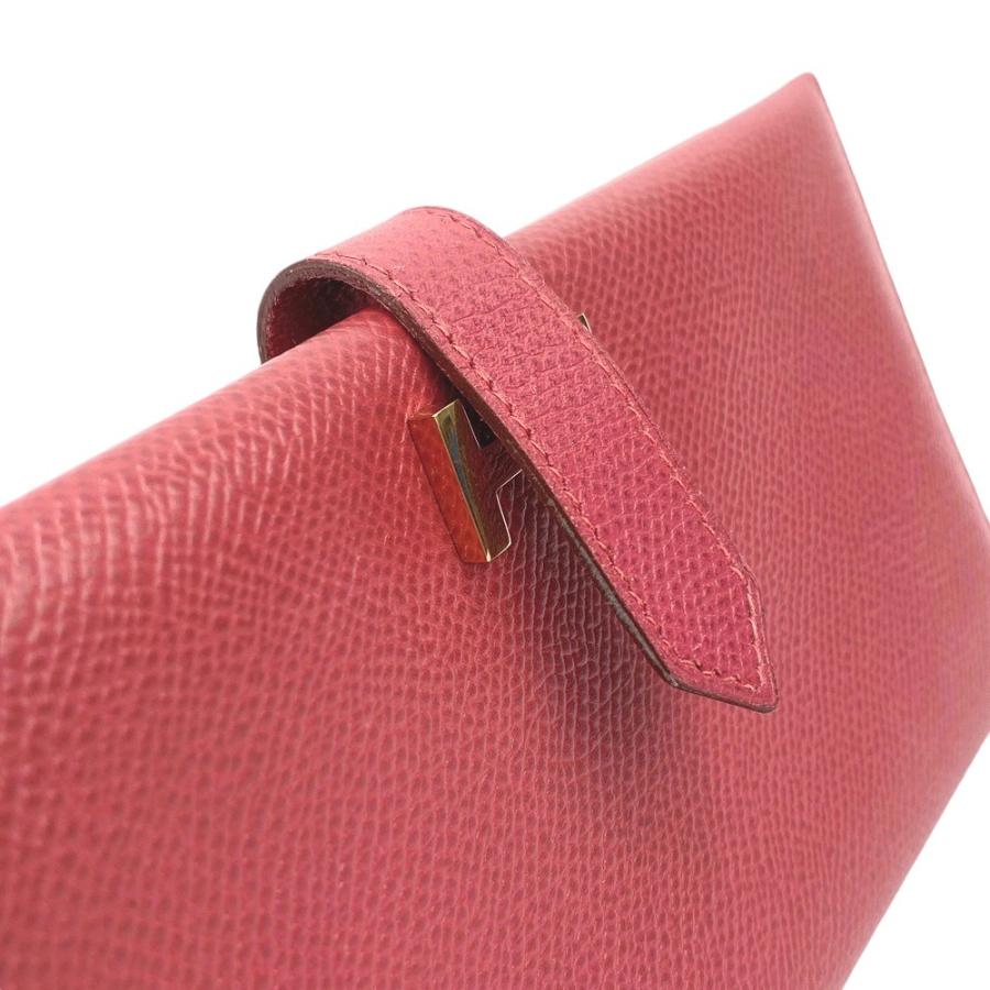 ■美品■　エルメス ベアン クラシック 長財布 クシュベル レッド □B刻 箱 【194771】★ □美品□ エルメス ベアン クラシック 長財布 クシュベル レッド □B刻