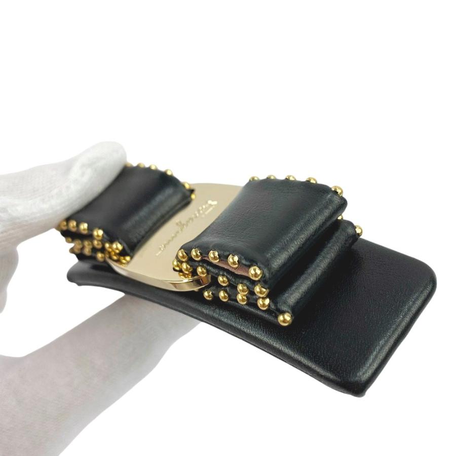 □新同□ フェラガモ バレッタ ヘア アクセサリー 髪留め リボン