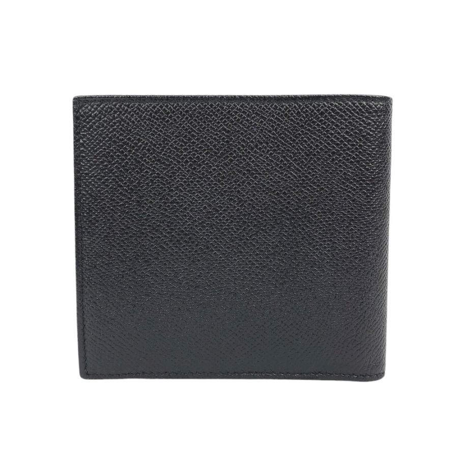 □未使用□ ブルガリ 2つ折り 財布 ロゴ メンズ レザー ブラック 黒 箱  