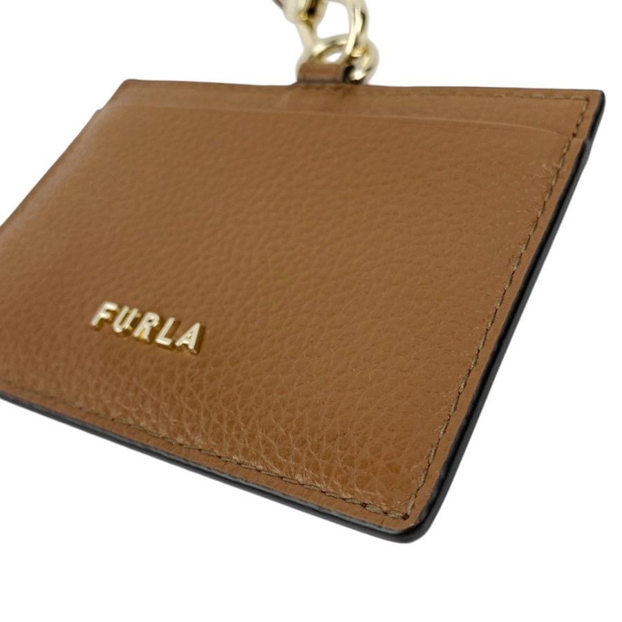 ■未使用■　フルラ ID カードホルダー バッジホルダー パスケース レザー ブラウン PU47RZY BX0433 03B00 箱 【205552】★ □未使用□ フルラ ID カードホルダー バッジホルダー パスケース