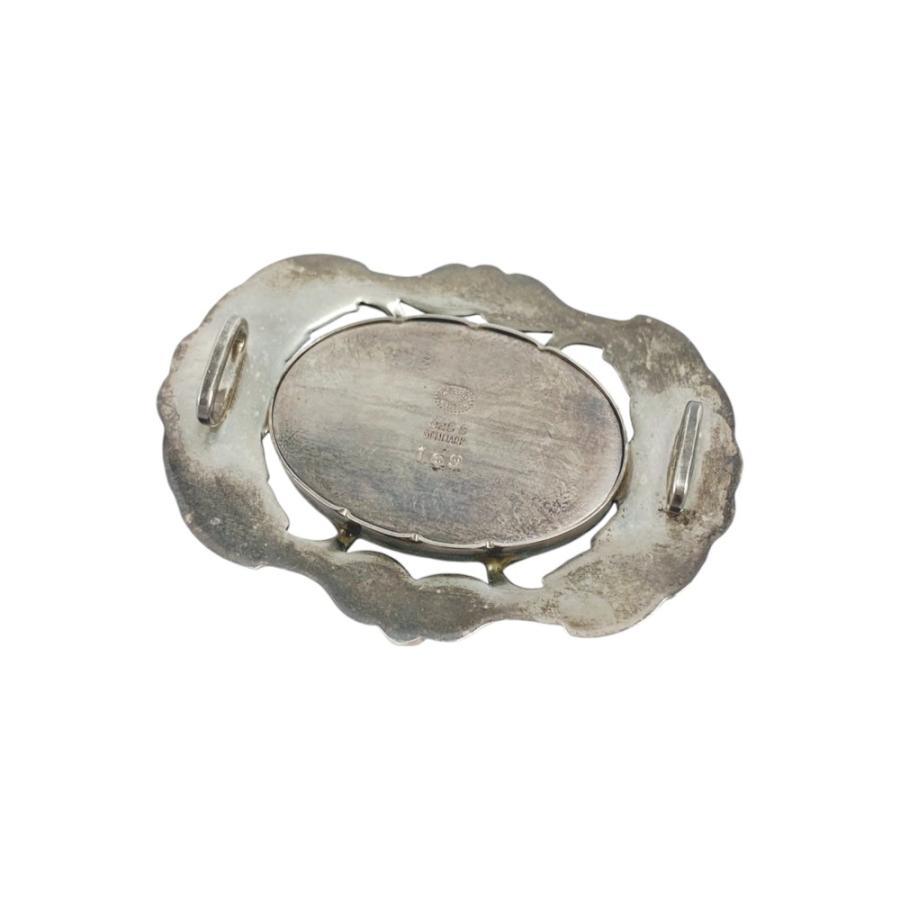 ■美品■ヴィンテージ■　ジョージジェンセン 帯留め アクセサリー グリーンアゲート SV 925 ＃169 【206351】★ |  | 04