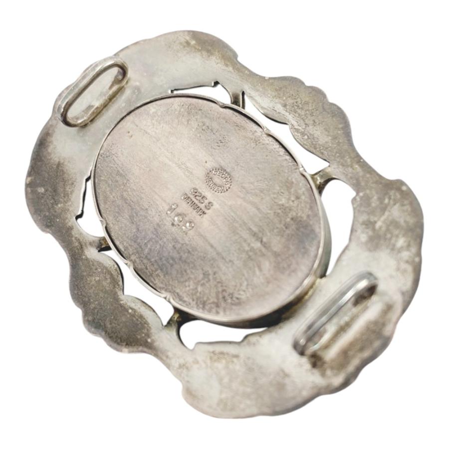 ■美品■ヴィンテージ■　ジョージジェンセン 帯留め アクセサリー グリーンアゲート SV 925 ＃169 【206351】★ |  | 06