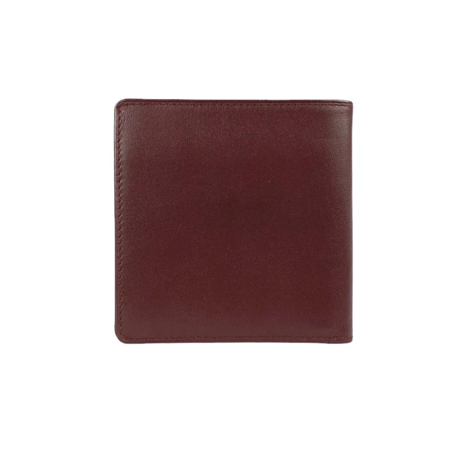 ◆SALE◆　■美品■　カルティエ マスト 2つ折り 小銭入れ 財布 レザー ボルドー ゴールド 【213892】〇 ◇SALE◇ □美品□ カルティエ マスト 2つ折り 小銭入れ 財布 レザー