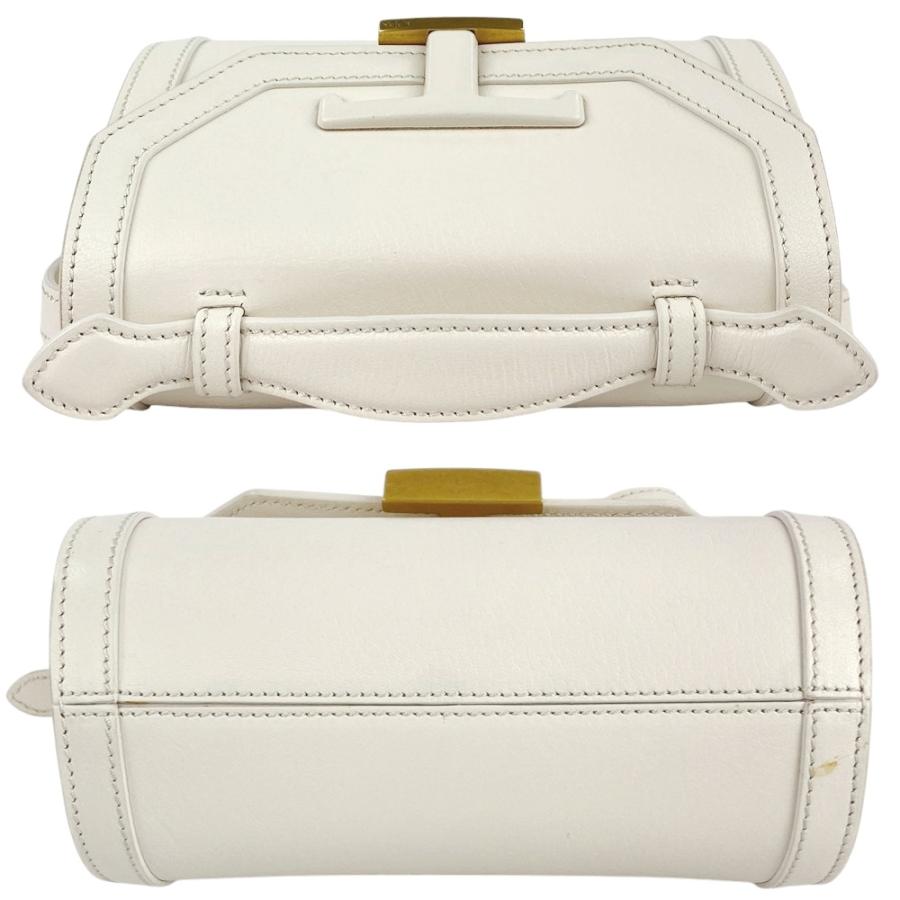 ◆SALE◆　◆SALE◆　■美品■　トッズ ショルダー バッグ T タイムレス カーフ レザー ホワイト ゴールド 【226540】◇ ◇SALE◇ ◇SALE◇ □美品□ トッズ ショルダー バッグ T タイムレス